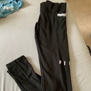 Pink Black leggings with pockets